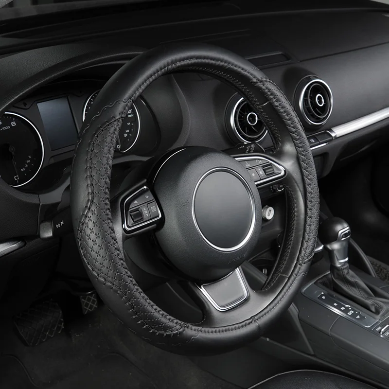 AUTOYOUTH стиль экокожа (полиуретан) кожаное рулевое колесо Крышка подходит 38 см/15