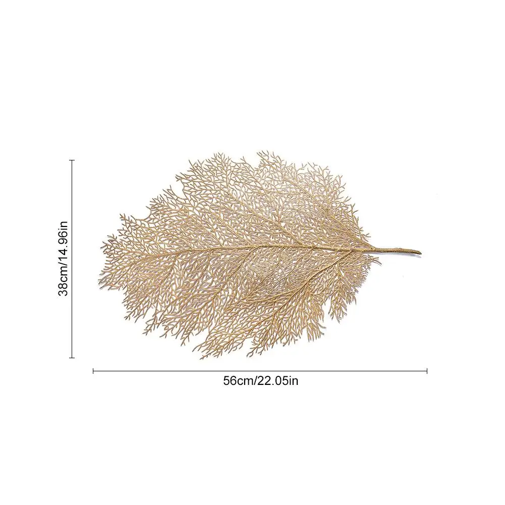 22*15 дюймов обеденный стол лист салфетки моделирование веточки кораллов салфетки моющиеся PP НАСТОЛЬНЫЕ КОВРИКИ украшения стола