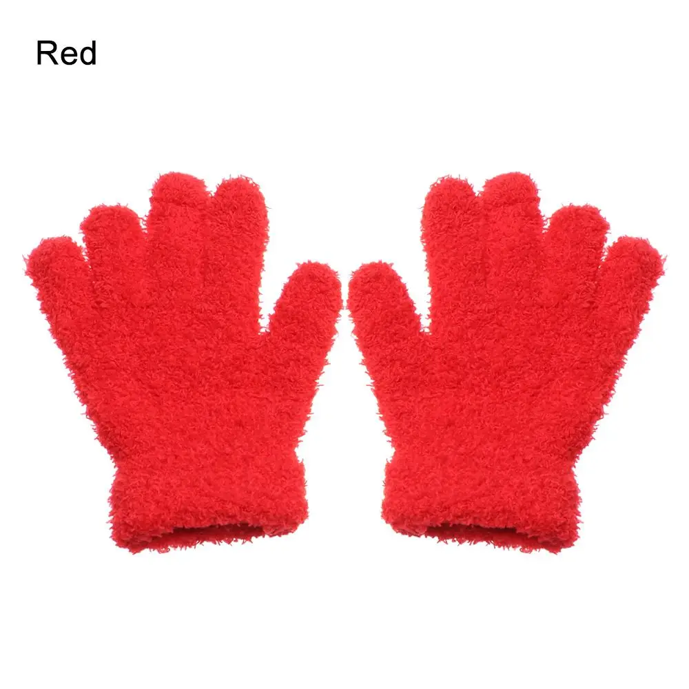 baby accessories crochet Winter Knitted Children's Gloves Full Finger Boy Girl Glove Warm Thick Kids Gloves Baby Gloves Candy Color Cotton Mittens baby stroller toys Baby Accessories