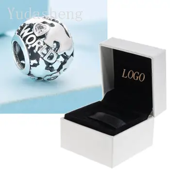 

Openwork World Charm Travel Map Beaded Material High Quality Jewelry