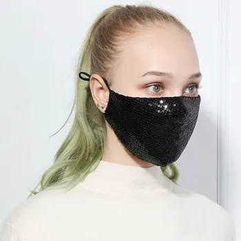 

Washable Reusable Mouth Mask New Pm 2.5 Outdoor Mouth Mask Washable Reuse Face Mask Sequins Protection Mask Mask Filter