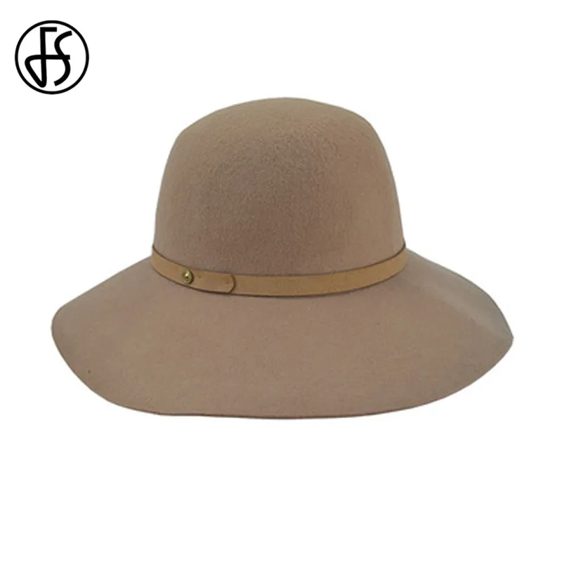 Женская фетровая шляпа Колокол FS теплая котелок с широкими полями темно синего