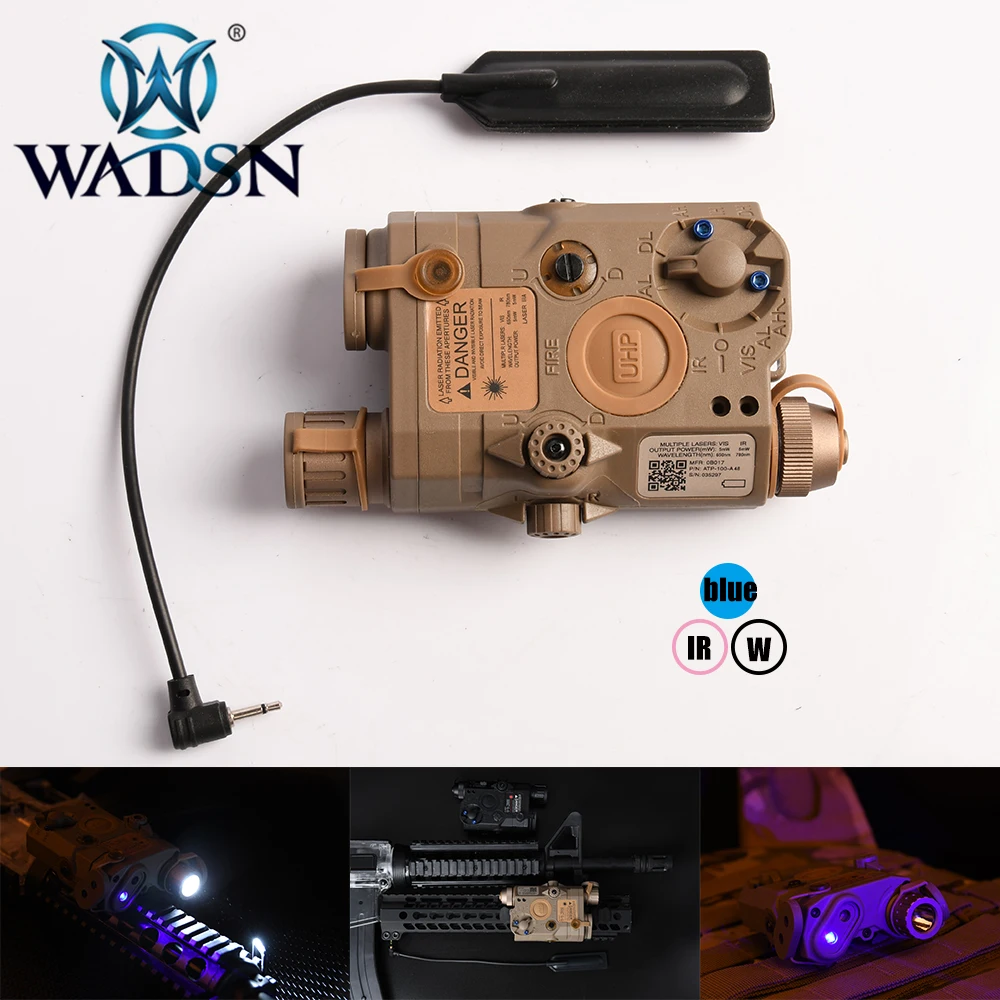 

WADSN Tactical Flashlight PEQ 15 LA-5C UHP APPEARANCE VER-Blue Laser IR Lazer White LED Light Softair PEQ-15 EX557 Weapon Lights