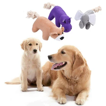

Pet Interactive Soft Chew Toy Plush Animal Doll Squeaky Toys For Dogs To Relieve Boredom Non-toxic Bite-resistant Pet Toys J
