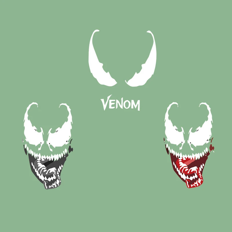 

Anime Venom kids Patch Iron on Heat Transfer Printing Sticker Clothes DIY Appliques Washable A-level Thermal Patches