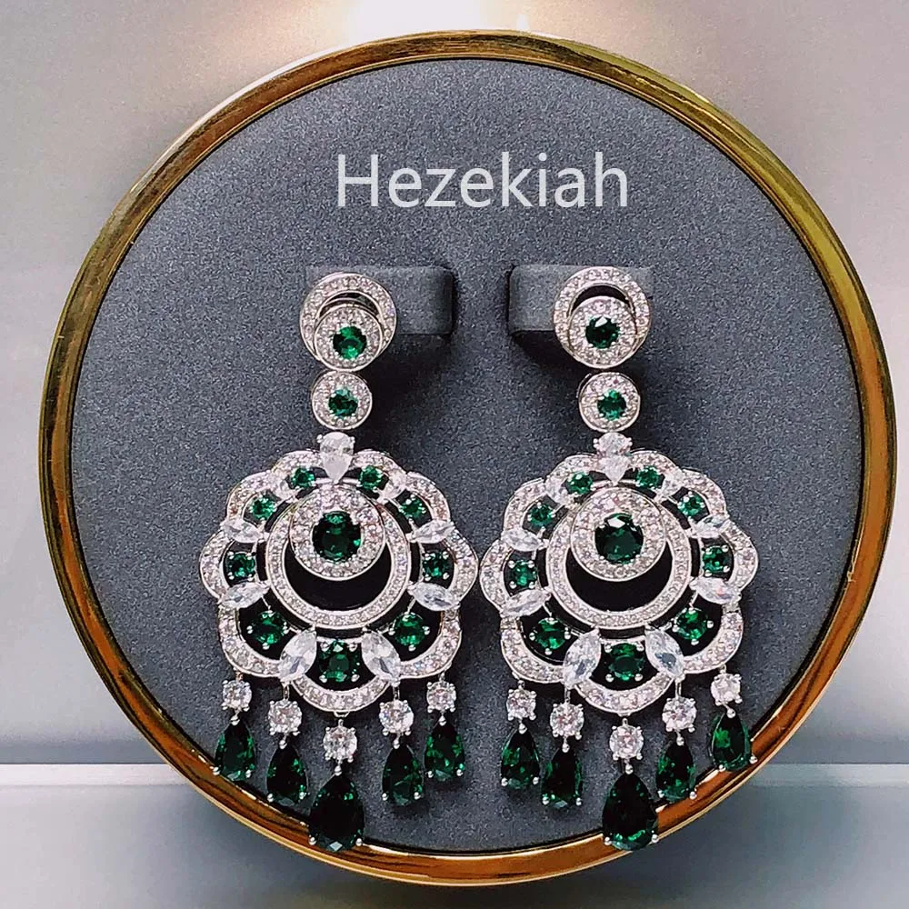 Роскошные женские серьги Hezekiah свадебные для невесты высококачественные