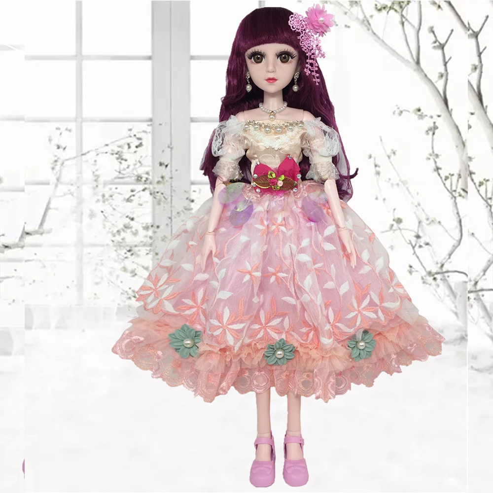 60 см кукольная одежда красивое Кукольное платье для Bjd кукла Мода 1/3 девушка кружева цветок юбка классического фасона аксессуары
