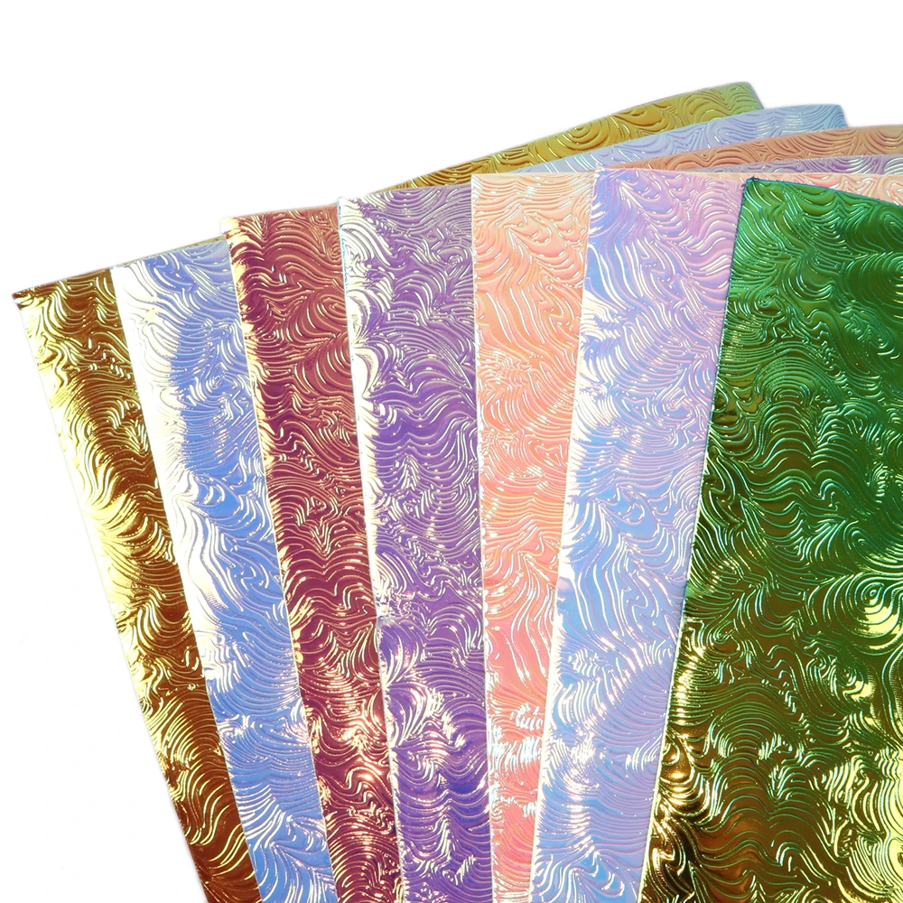 David accessories 20*34cm Bump Texture rainbow Synthetic Leather Faux Leather Sheets Glitter Bow Fabric DIY Bag Craft,1Yc8252