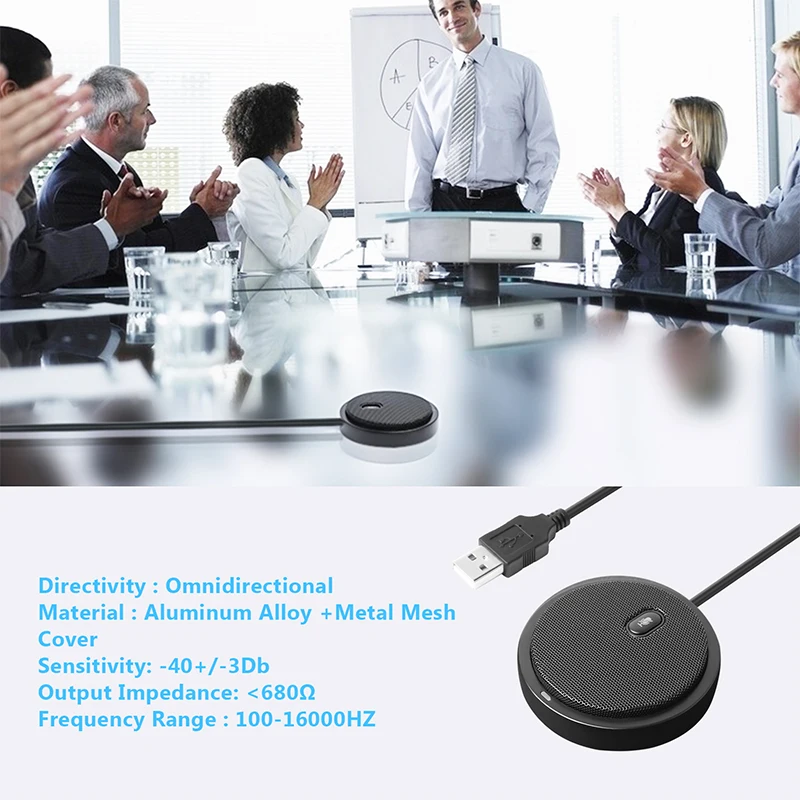 MAONO USB микрофон всенаправленный USB конденсаторный микрофон для Конференции ПК для настольного компьютера ноутбука компьютера Youtube Skype