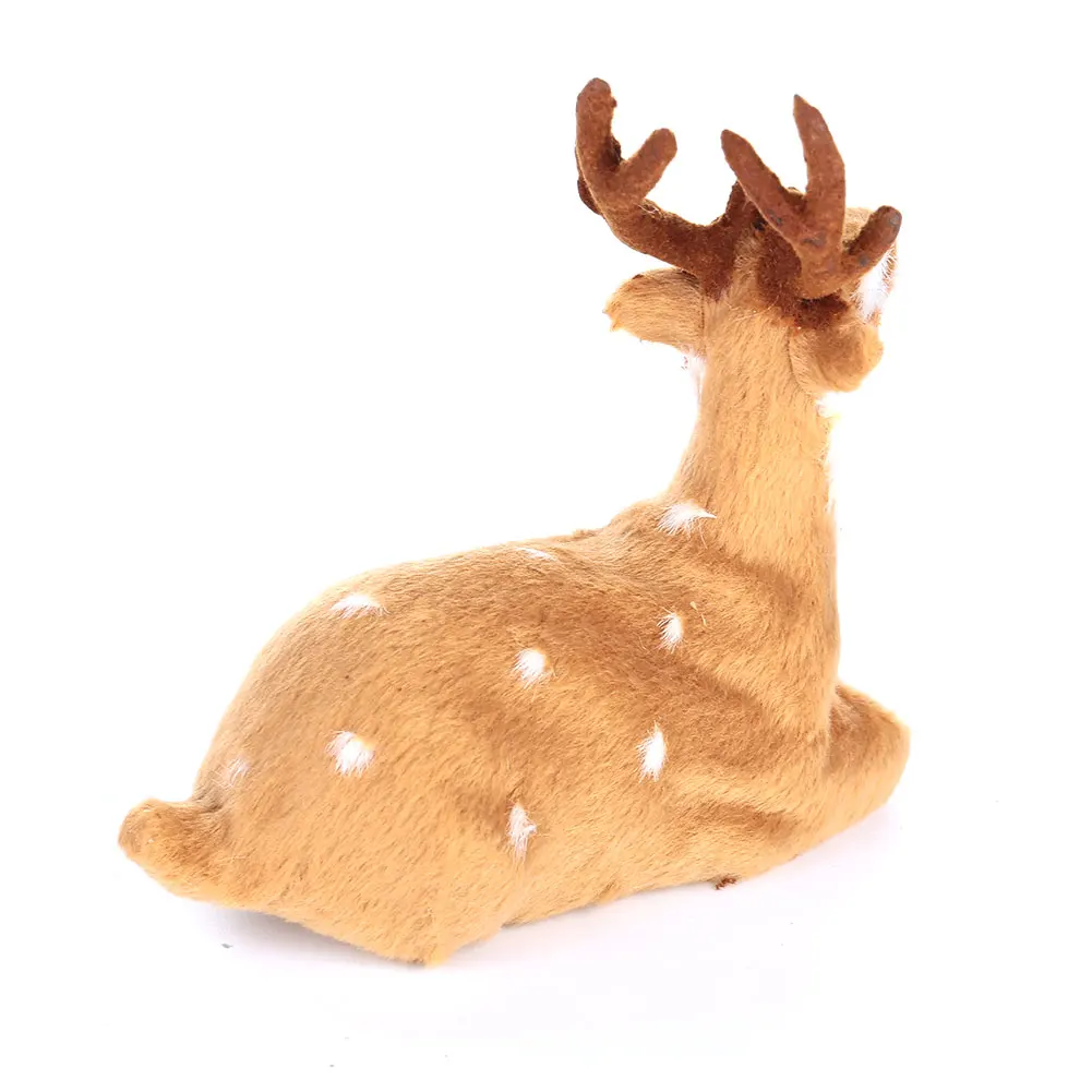 Мини рождественские олени лежачий олень украшения для газона искусственная