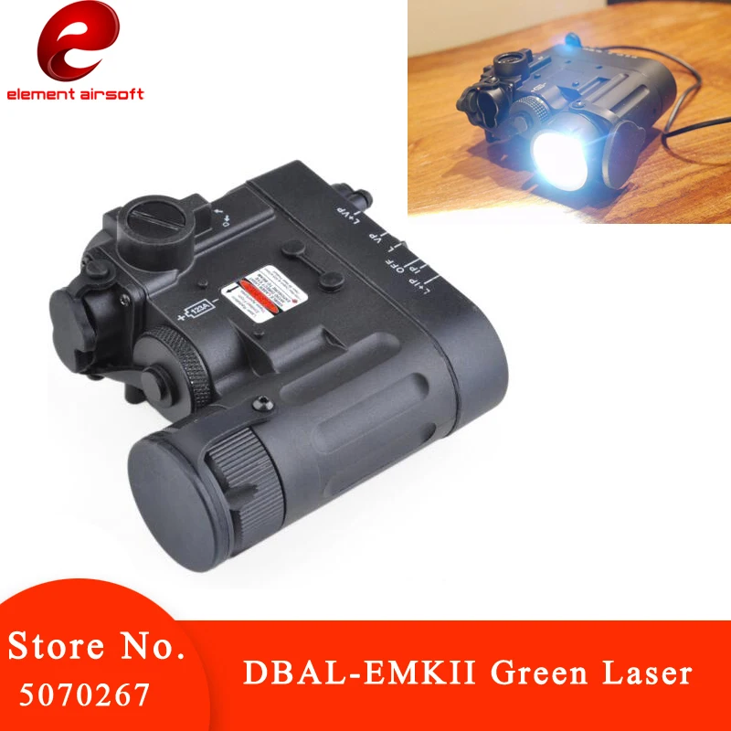 

Element Airsoft Green Laser IR Laser LED DBAL-EMKII Multifunction Tactical IR DBAL-D2 Battery Case DBAL Airsoft Guns EX454