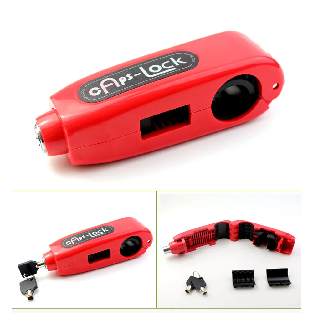 

Motorcycle Handlebar Lock Brake Lever Grip Throttle Cap Anti Theft 27-38mm