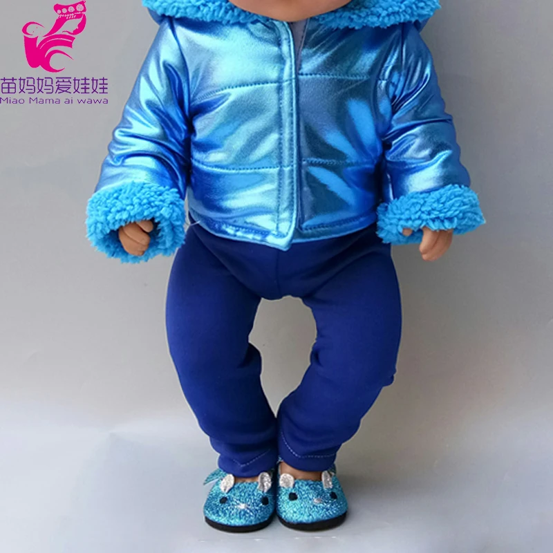 43 см Bebe bon Doll Одежда зимнее меховое пальто 18 дюймов кукольная куртка колготки