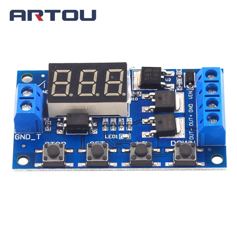 

DC 12V 24V Dual MOS LED Digital Time Delay Relay Trigger Cycle Timer Delay Switch Circuit Board Timing Control Module DIY