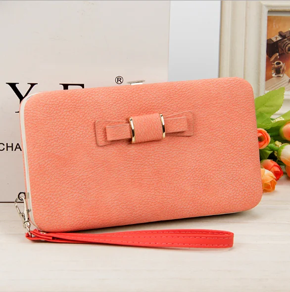 3orange Женский кошелек, сумка для мобильного телефона, фирменный дизайн, Женский кошелек из искусственной кожи, длинные женские кошельки и кошельки, женский тонкий держатель для карт, кошелек - Цвет: 3orange