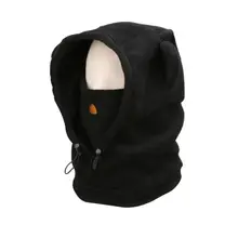 Детские теплые лыжные головные уборы мультфильм животных шаблон полное лицо тепловой открытый защитный капюшон-Балаклава катание на лыжах маска шлем