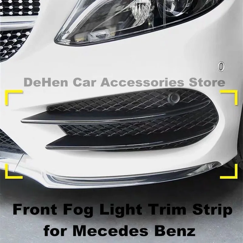 Для Mercedes Benz C Class W205 C43 AMG C180 C200 15 18 передние противотуманные фары крышка решетка