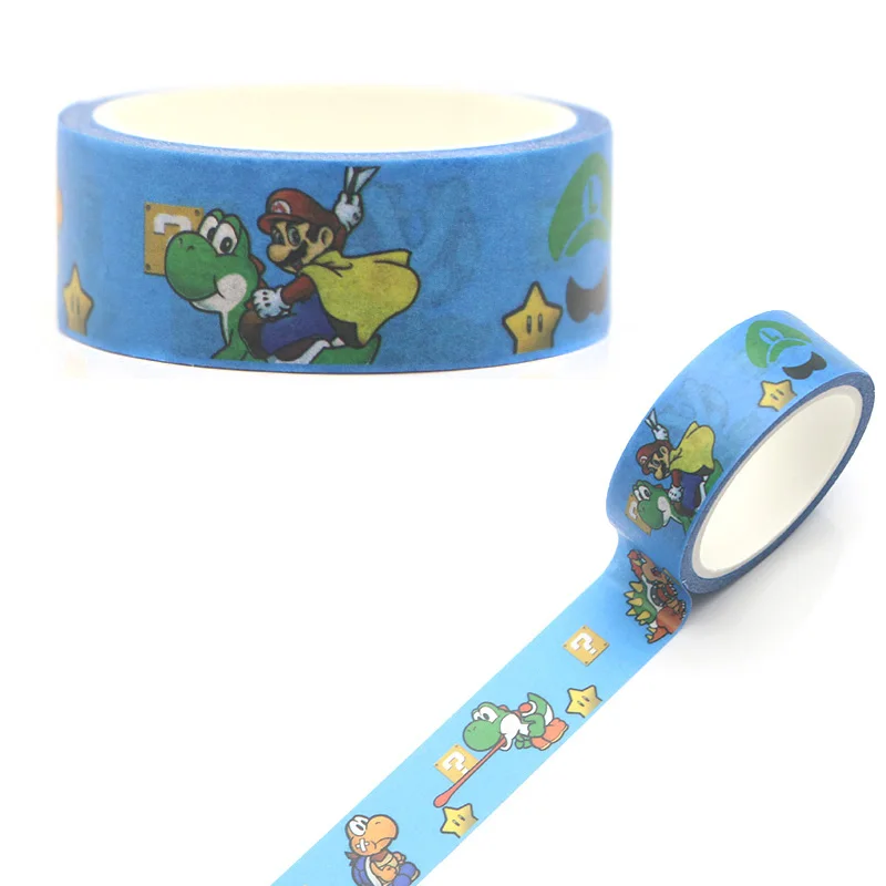 PC292 Wholesale 20pcs /lot Mario Cute Cartoon Washi Tape DIY Scrapbooking Label Masking Tape Student Stationery Gift