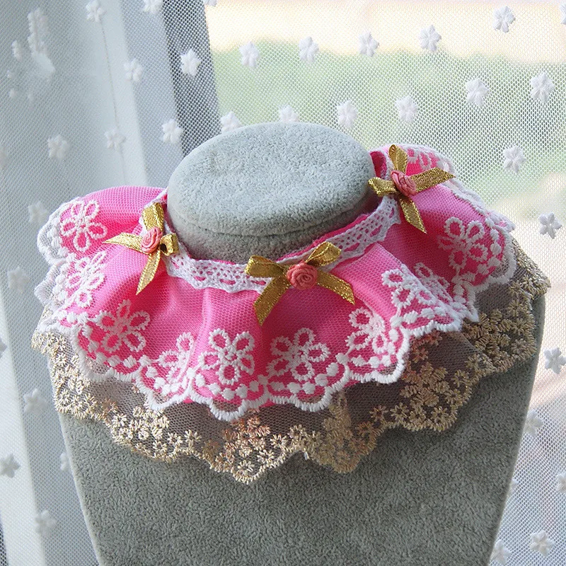 Fashion Princess Lace Flower Pet Cat Collar Scarf Necklace Adjustable Dog Flower Bib Wedding Cat Collars Bells Pet Supplies Fashion Princess Lace Flower Pet Cat Collar Scarf Necklace Adjustable Dog Flower Bib Wedding Cat Collars Bells Pet Supplies