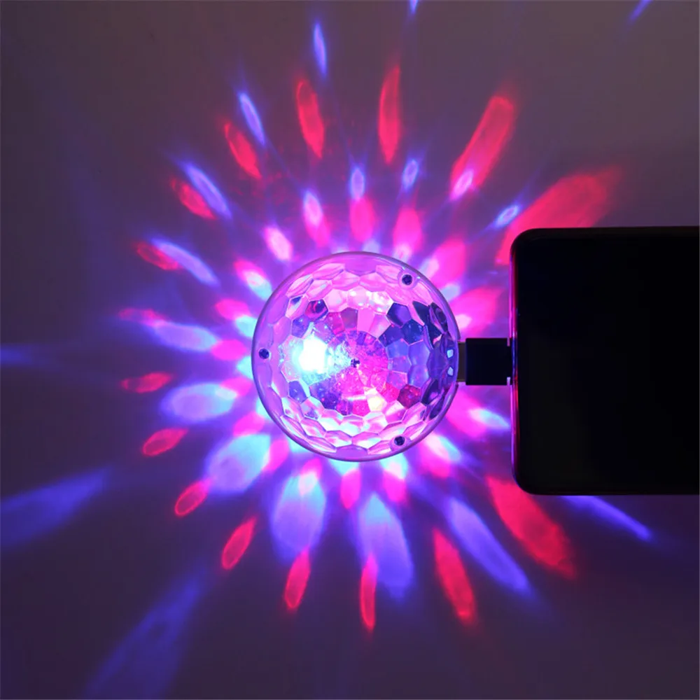 

Party Gifts projector Mini Portable Mobile Phone LED USB Light Stage Disco Lights Family Reunion Magic Ball Light Party Decor