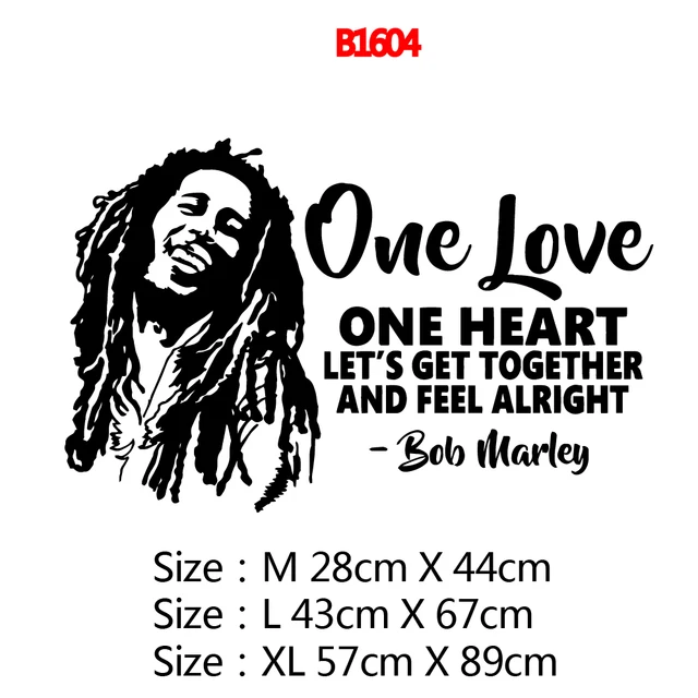 Colorful Soul Music Singer Bob Marley Removable Art Vinyl Wall Stickers For Kids Rooms Waterproof Wall Art Decal Style13