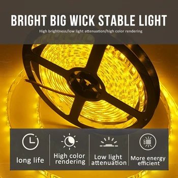

5m LED Strip Light RGB NO Waterproof SMD 2835 DC12V rgb String Diode Flexible Ribboni Contoller+Adapter plug