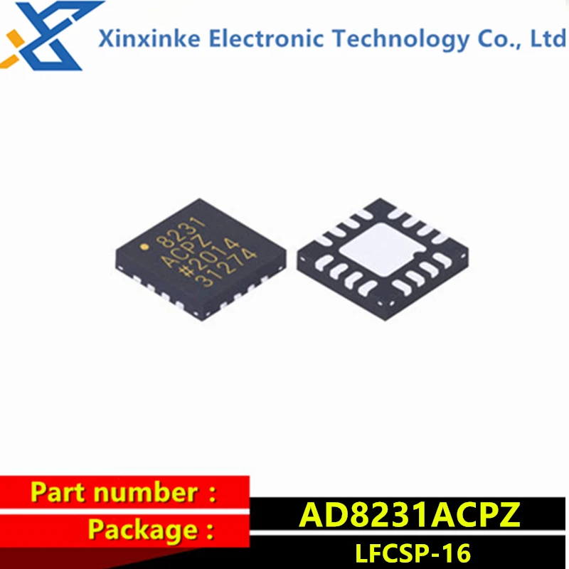 

AD8231ACPZ LFCSP-16 8231ACPZ Instrument amplifier chip Low Volt Low Drift Signal Condition Amp New original genuine