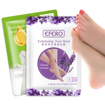 

EFERO 7Pair Foot Exfoliating Mask Peeling Foot Patch Feet Mask for Legs Whitening Pedicure Socks Cuticles Dead Skin Smooth