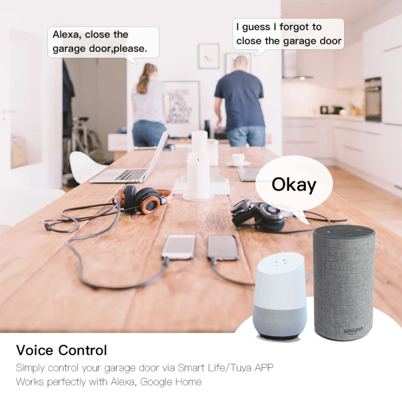 Переключатель Wi-Fi умный Открыватель двери гаража управление Лер с Alexa, Google Home Amazon echo Smart Life/Tuya приложение управление Великобритания/США/ЕС plug