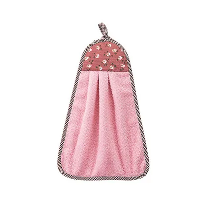 1Pc Dish Tableware Cleaning Cloth Kitchen Sink Wipe Washing Cloth Household Bathroom Super Absorbent Towels - Color: Pink