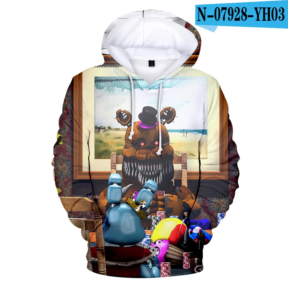 Fnaf толстовки Толстовка Five Nights At Freddy's куртка пальто весна Harajuku мультфильм Медведь FNAF Толстовка Женские кофты Fnaf - Цвет: 3dwy-1305