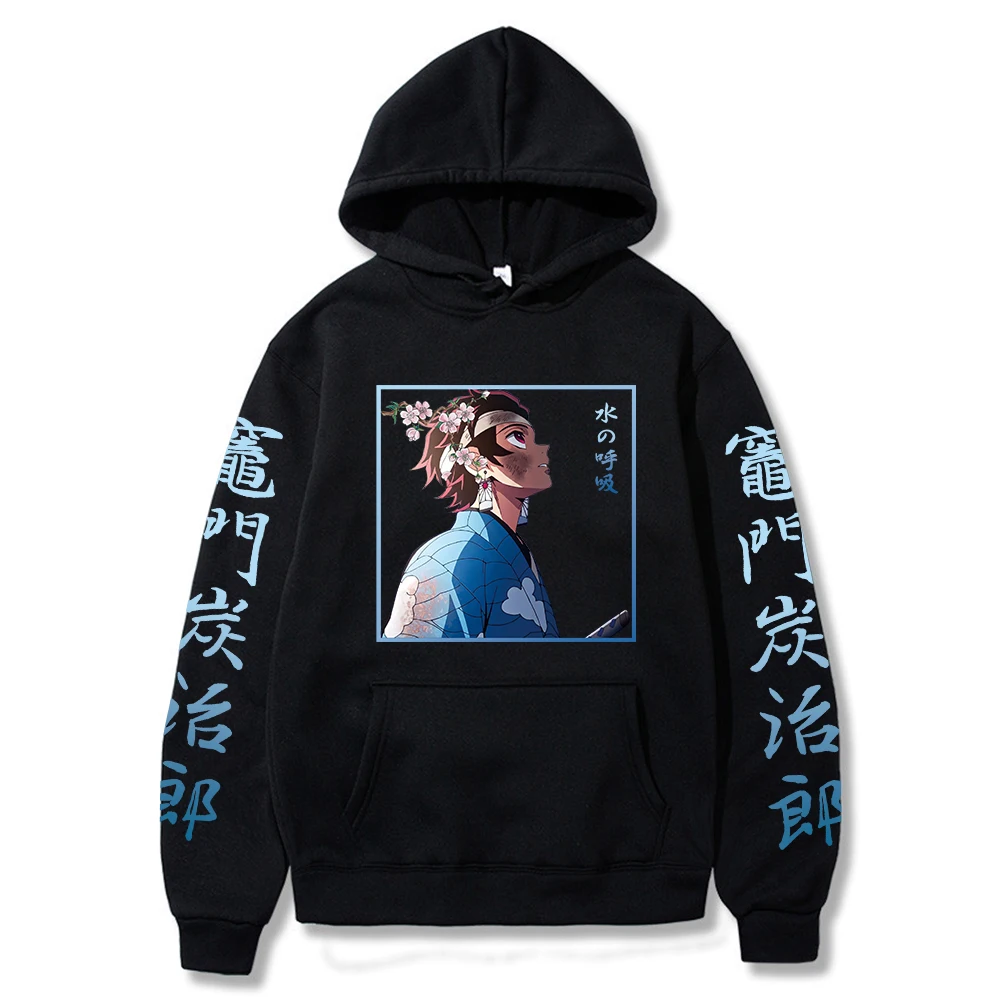 

Winter Demon Slayer Anime Hoodie Pullovers Tops Print Clothing Harajuku Fashion Cloth