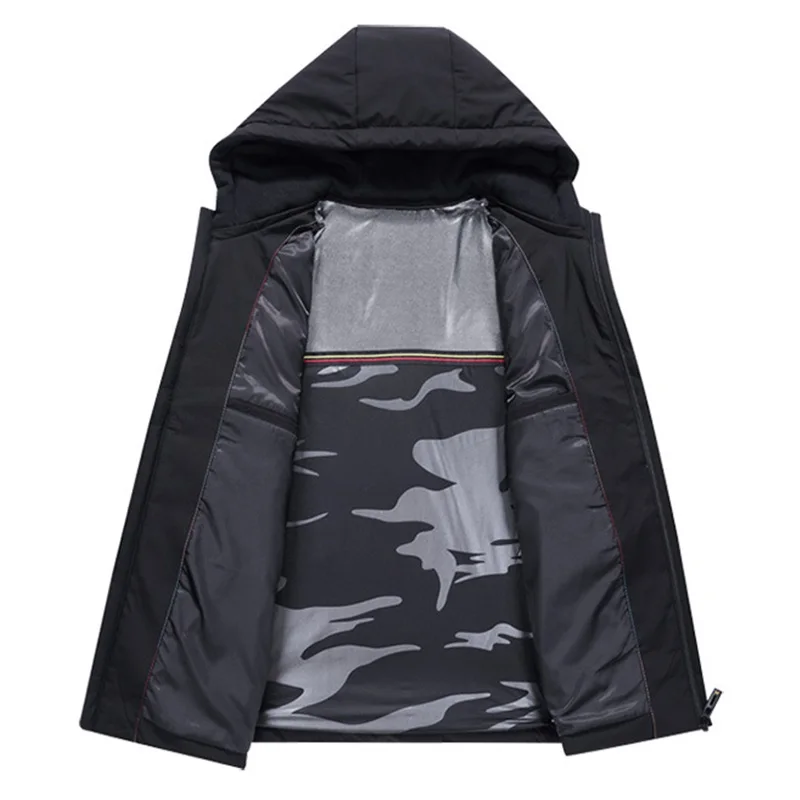 Aismz Winter High Quality Hooded 90% White Duck Down Jacket Men's Casual Thick Warm Fashion Jackets Men's Black Grey Coat