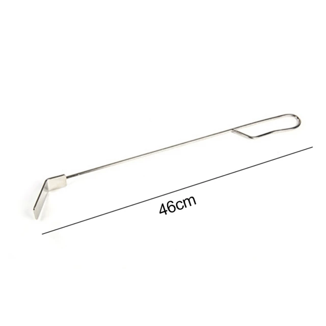 1Db Rozsdamentes Acél Hamu Gerenda Hosszú Fogantyúval Faégető Tűzhelyhez Grillezés Bbq Sütő Kiegészítők Otthoni Szerszám - Image 4