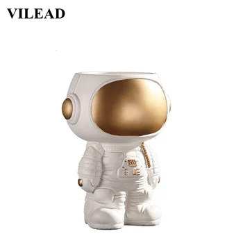 

VILEAD Space Man Sculpture Astronaut Statue Organizer Morden Creative Cosmonaut Model Home Room Office Decoration Vase Gifts