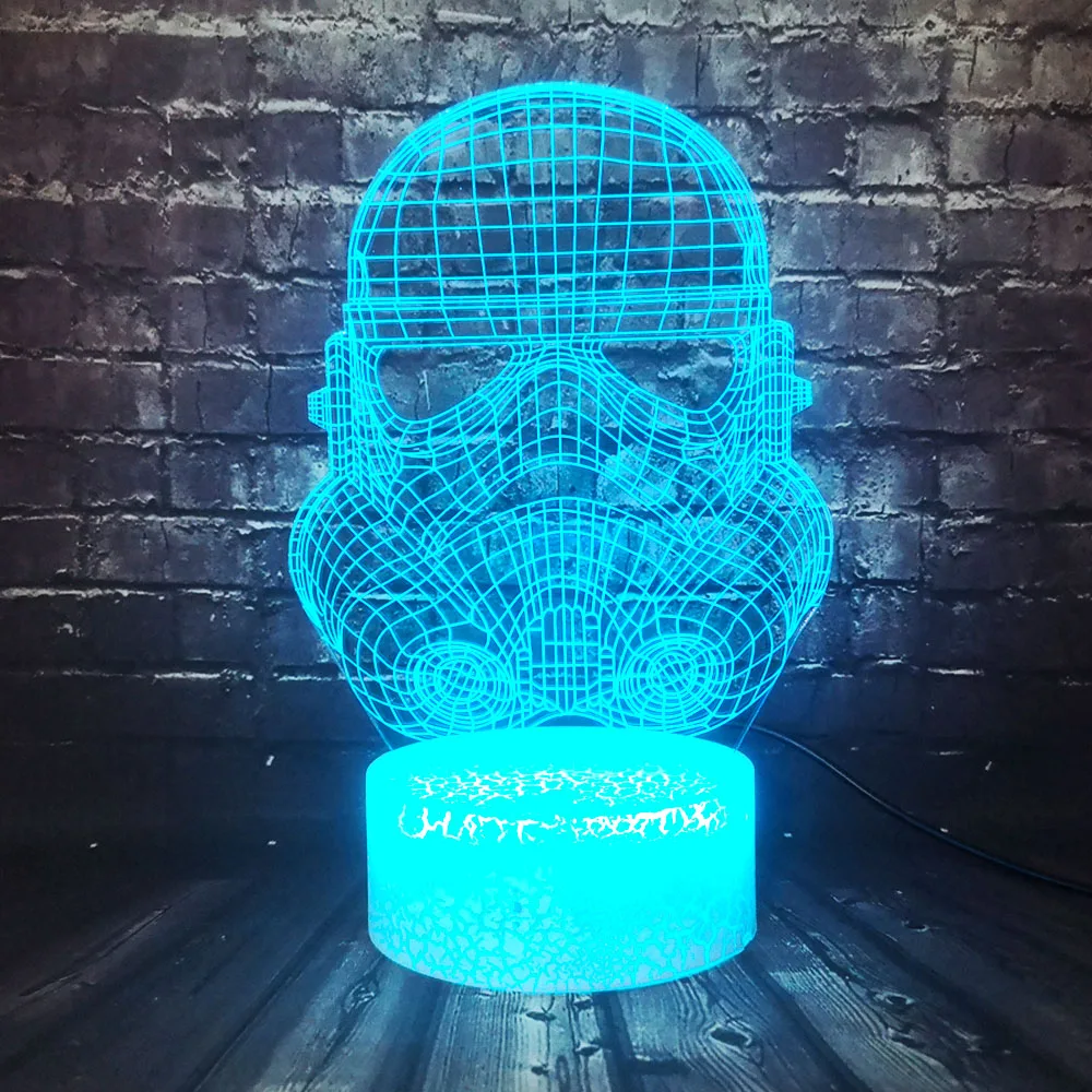 3D светодиодный ночник Звездные войны имперский штурмовик лампа на батарейках