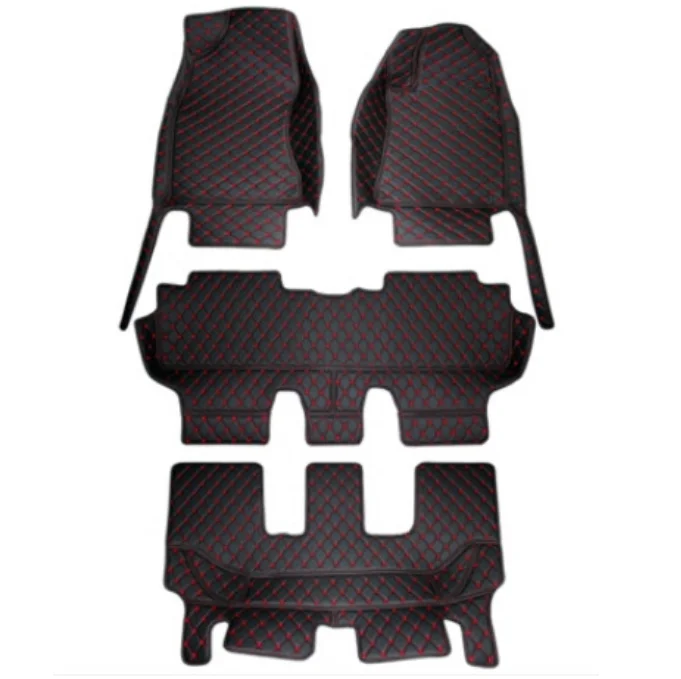 

Custom full set car floor mats + trunk mat for Right Hand Drive Chrysler Pacifica 7 seats 2020-2017 waterproof car carpets
