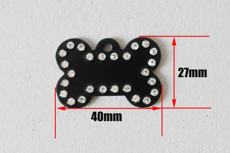 100pcs Wholesale bone-shaped dog nameplate pet ID tags blank puppy pendant engraved name logo dog necklace accessories 5 colors