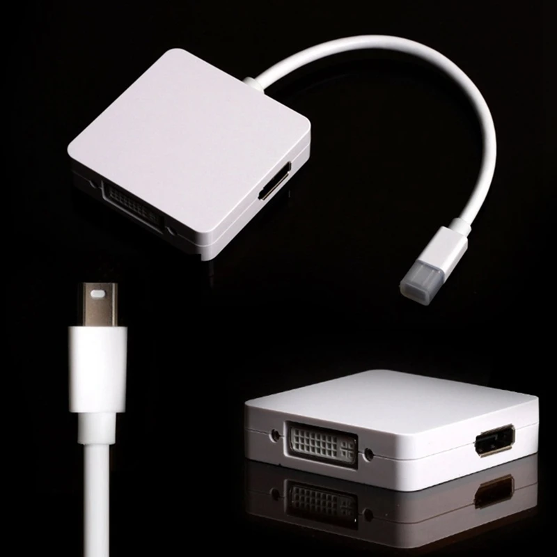 Мини Dp три-в-одном Mini Displayport для Dp Hdmi Dvit для компьютера Apple адаптер