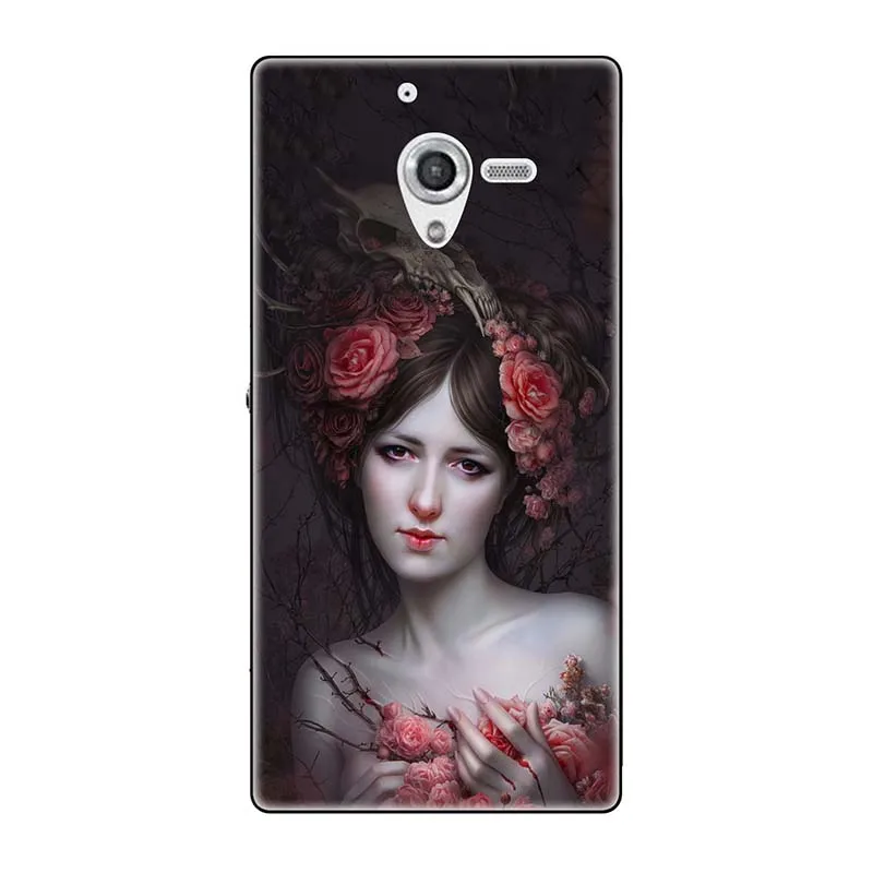 Мягкие чехлы для sony Xperia ZL непосредственный сбыт из L35H C6502 C6503 C6506 5," чехол с принтом(розы); волк милый чехол-крышка с узорами чехол для телефона чехол Fundas Para - Цвет: A297