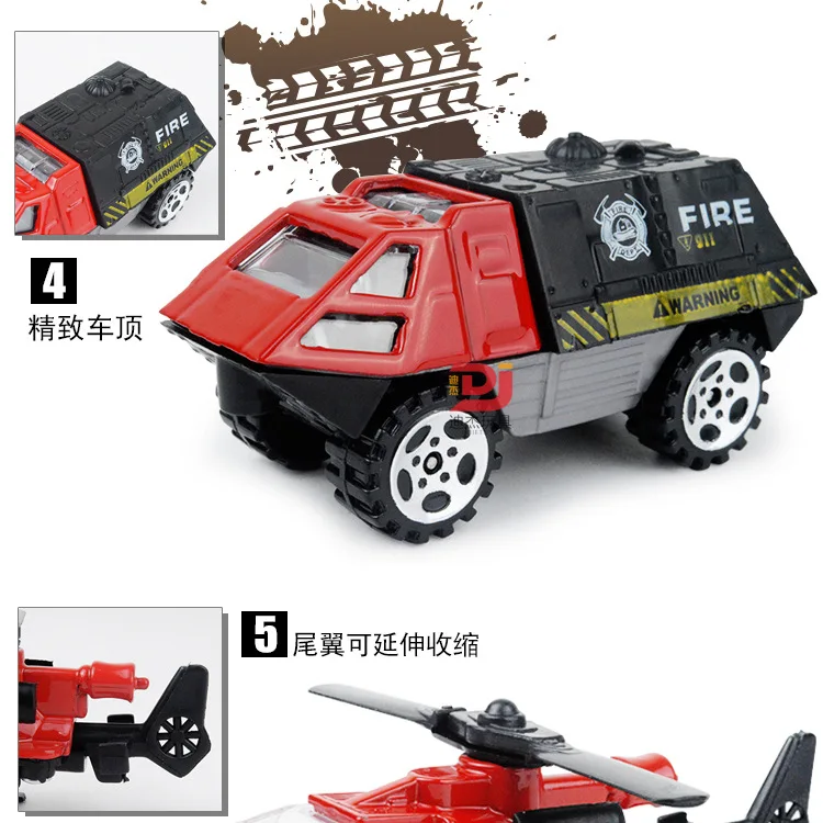 1: 87 Игрушечный Грузовик и гоночный игрушечный набор, развивающая детская игрушка, подарки, мини-игрушка, оттягивающая swat пожарный военный автомобиль