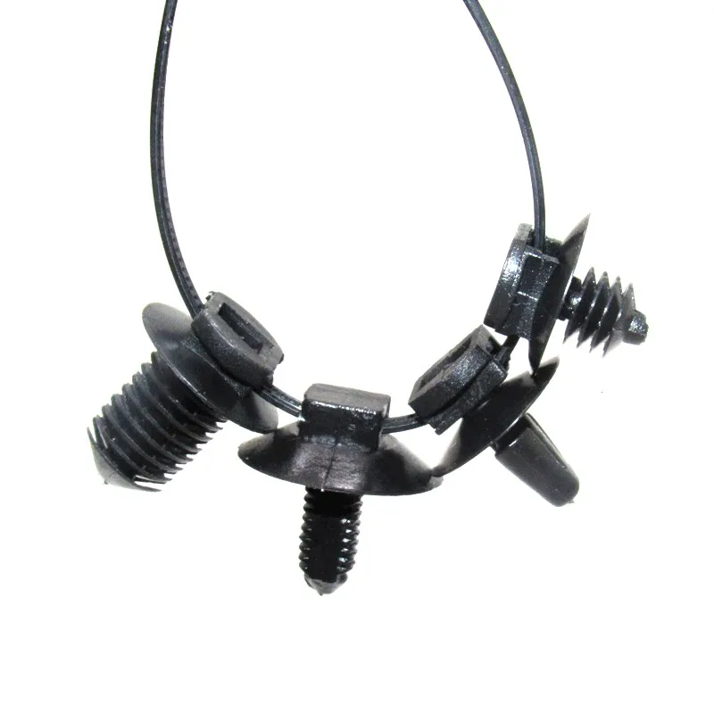 Auto Fastener Clips 18PCS Auto Girder Frame Body Harness Electric Circuit Oil Water Pipe Barbed Cable Tie Fixed Base Plastic Fastener Clip Rivet