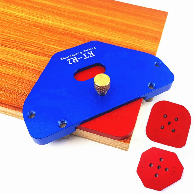 Wood Panel Radius Quick-Jig Router Table Bits Engraving Machine Trimmer Jig Corner Templates Kit Aluminum Alloy | Инструменты