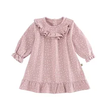 Платья для девочек милые платья принцессы с длинными рукавами детская одежда на весну