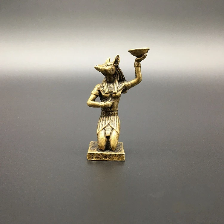 

Collection Chinese Brass Carved Anubis, An Ancient Egyptian Dog-headed Man Incense Insert Exquisite Small Statues