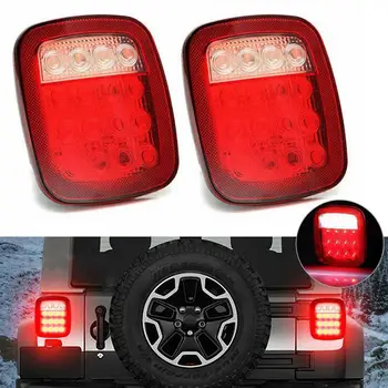 

2Pcs Square Stop 12V Turn Tail Backup Waterproof 16LED Marker Light Reversing Light