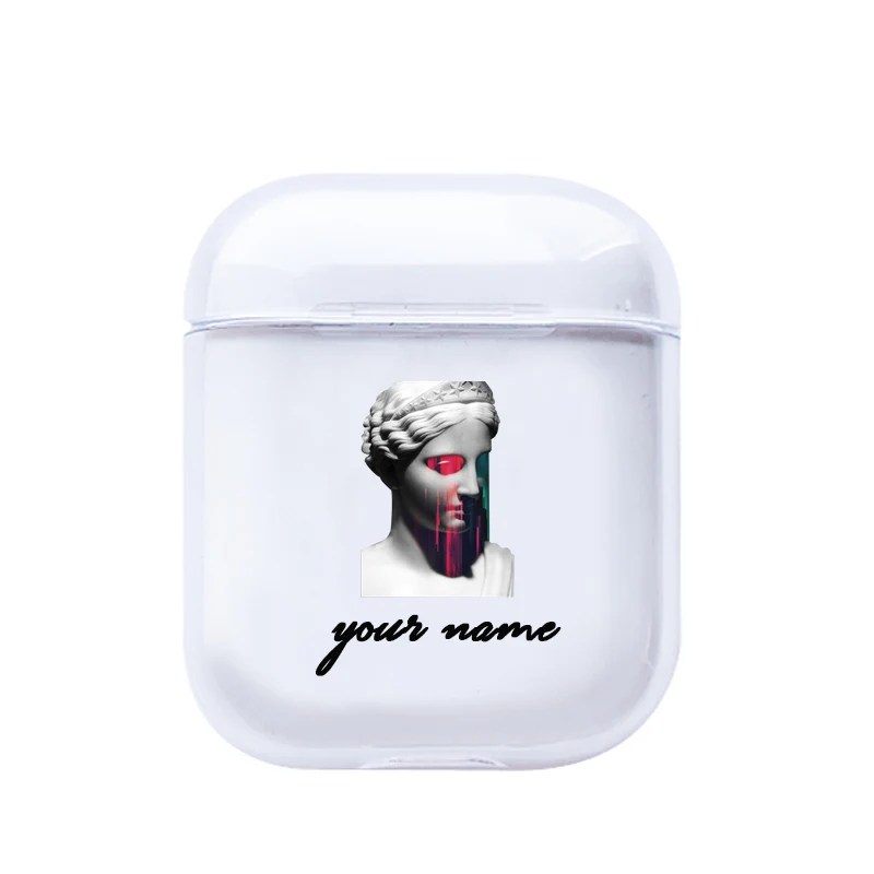 Статуя, мягкий чехол для наушников для Apple Airpods 1/2, защитный чехол, сделай сам, на заказ, черный, Арт, Прозрачный чехол для наушников, аксессуары для Airpod - Цвет: DIY141