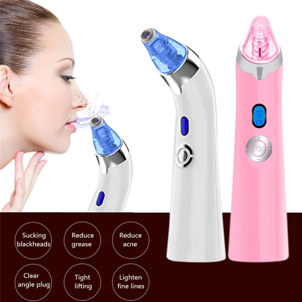 Blackhead Remover Vacuum Electric Pore Cleaner Suction Facial Massage Rolling Head for Nose Face |