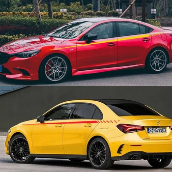 

For Audi A3 A4 B8 A5 BMW E46 E60 E90 F10 Dodge Challenger SRT Mercedes W203 Car Accessories Vinyl Film Decals 2pcs Car Stickers