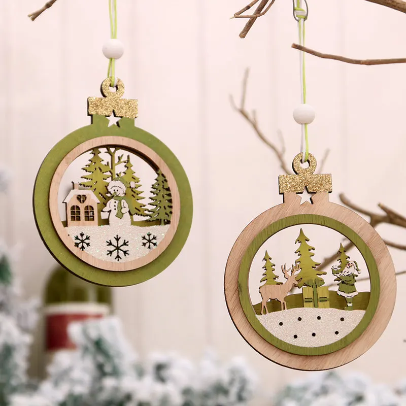 High-level Sense Wooden Desktop Ornaments New Year Christmas Tree Ornament  Creative Mini Santa Claus Pendants - AliExpress